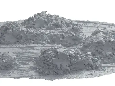 Dirt Construction Site Scan 3D model