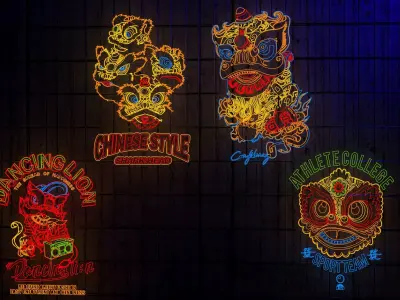neon lamp 3D model