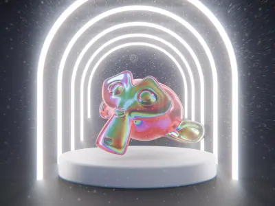 Modern Abstract Studio Mockup 3D Product Visualization 3D model