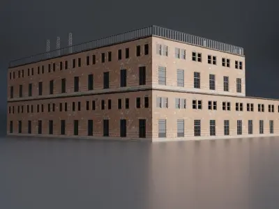 URBAN CITY BUILDING 10 Low-poly 3D model
