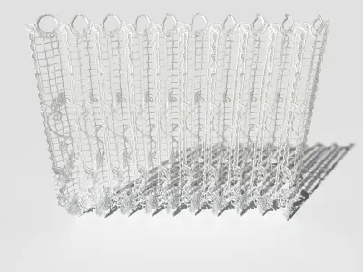 Lace Curtain Short 3D model