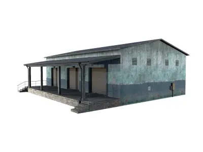 hangar Low-poly 3D model