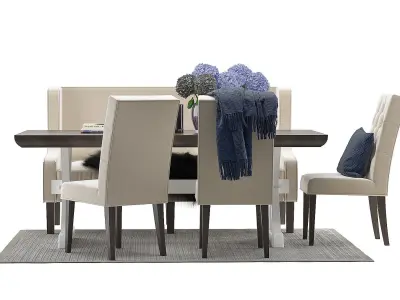Dining furnitures set 09 3D model