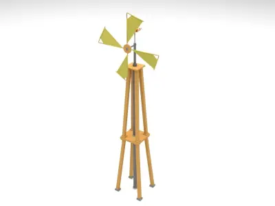 Rigged Windmill 3D model