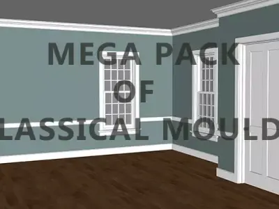 ARCHITECTURAL Classical Moulds 3D Model Collection Low-poly 3D model