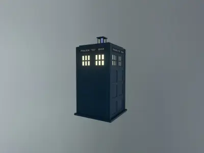DOCTOR WHO - TOM BAKER TARDIS - Rogue Film Productions Low-poly 3D model