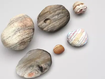 Jupiter Rocks Set 3D model