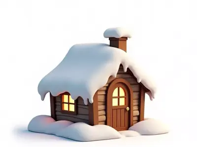 Cartoon Christmas Gingerbread House 3D Model Low-poly 3D model