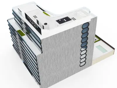 Building in New York  520 West 28th Street  Zaha Hadid 3D model