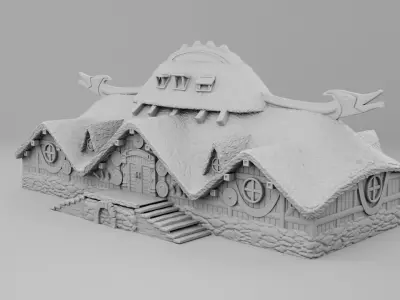 Viking merchants house 3D print model