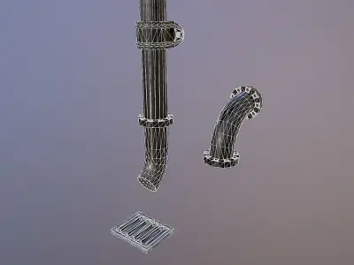 Drain Pipe Collection - 4K PBR Game Ready Low-poly 3D model