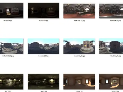 27 SciFi and 20 Realistic HDRIs - 8192x4096x32bit hdr Texture