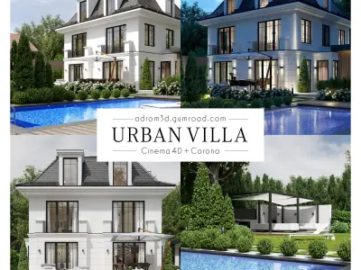 Urban Villa for Cinema 4D and Corona 3D model