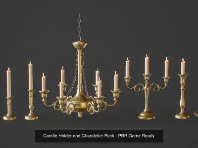 Victorian Lighting Collection - Candles and Oil Lamps 3D Model Pack