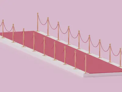 Cartoon Red Carpet 3D model