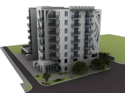 Eight Story Condo 3D model