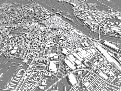 Cityscape Schweinfurt Germany 3D model