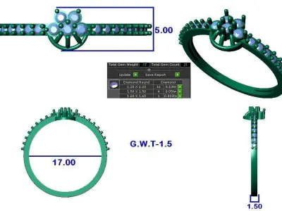 Light weight ring model  3D print model