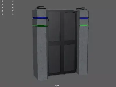Sliding Door - Frame Low-poly 3D model