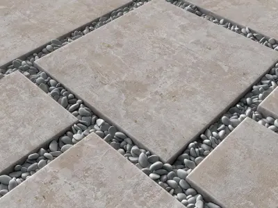Paving tile pebble n14 3D model