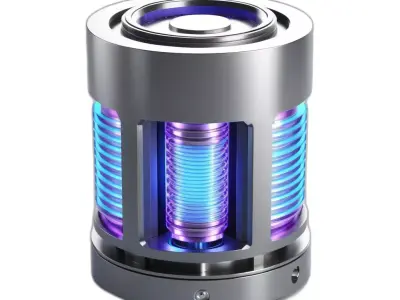 Futuristic Energy Cell Power Core Low-poly 3D model