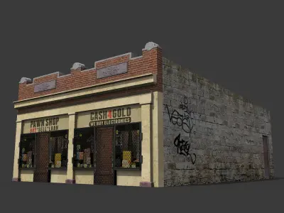 Pawn Shop Low-poly 3D model