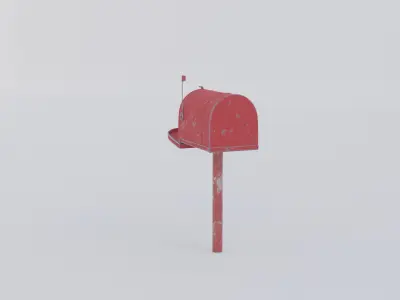 Post Box Low-poly 3D model