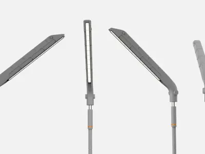 Sci fi street lighting 10 3D model