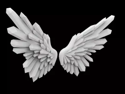 Crystal Shard Wings 3D Print Model 3D print model