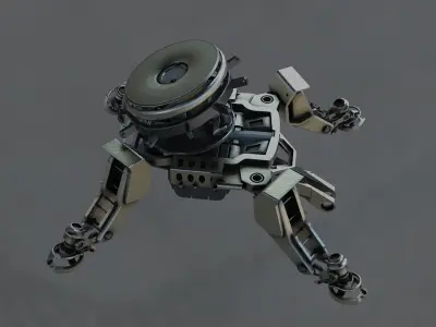 Robot mech station space scifi  3D model