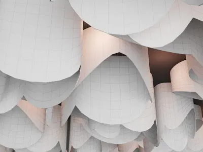 Fabric suspended ceiling  3 3D model