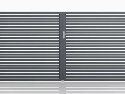 Aluminum Driveway Gate - Model 2 - 6cm 3D model