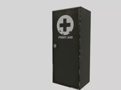 First aid cabinet  Free low-poly 3D model