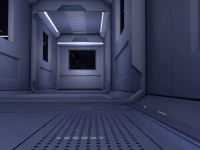Sci Fi Corridor 3D model 32
