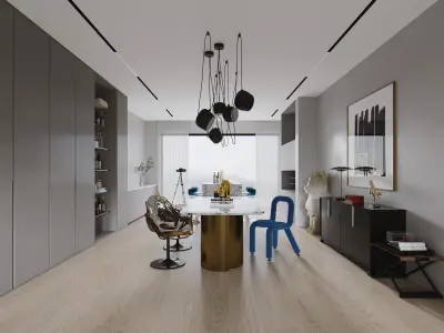 apartment interior scenes      3D model 15
