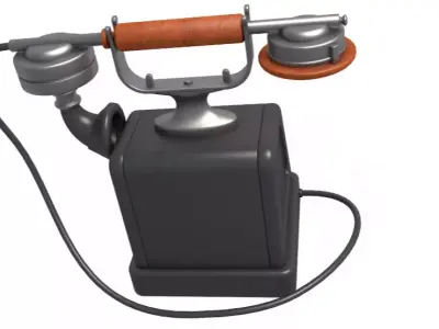 Retro Telephone 3D model