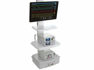 Column and Supply head Low-poly 3D model