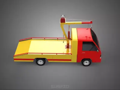 EMERGENCY LIFTING HYDRAULIC CRANE RECOVERY TOWING TOW FIRE TRUCK 3D model