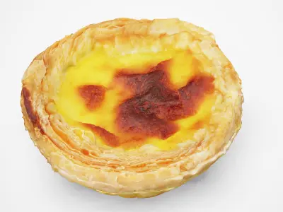 Egg Tart - Photorealistic Scan Low-poly 3D model