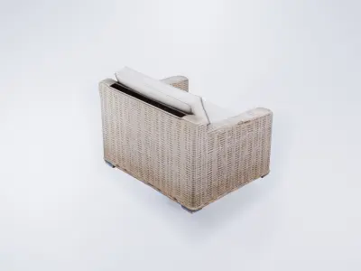 Low Poly Outdoor Armchair - Terrace and Garden  3D model