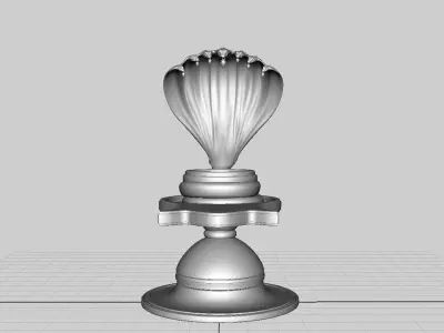 oil lamp peacock 3D model purchase