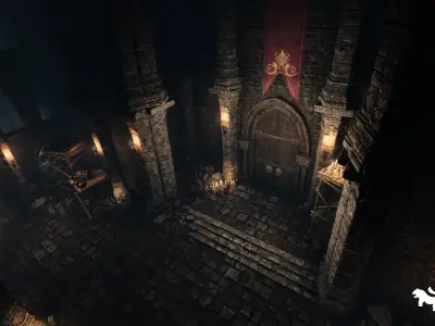 Mystic Dungeon Environment Low-poly 3D model