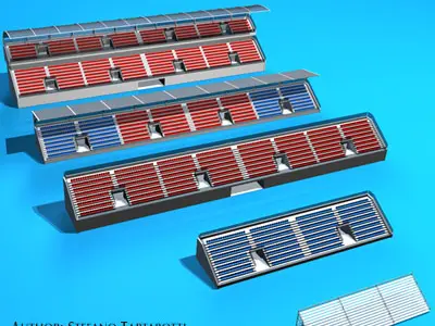 Stadium seating areas collection2 3D model
