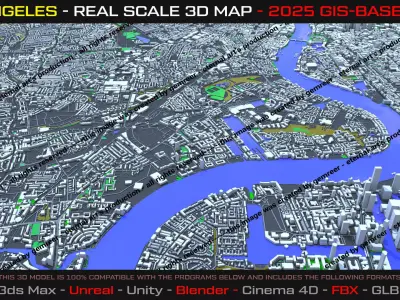 London City 3D Map - 2025 Gis Data 3D model
