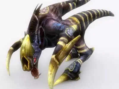 3DRT - Alien Monsters Low-poly 3D model