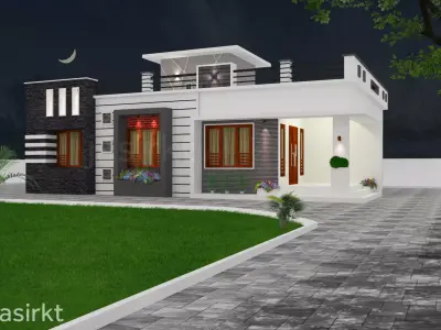 HOME 7 kerala design and floor plans 3D model
