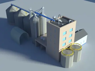 Low Poly Cartoony Feed Plant Low-poly 3D model