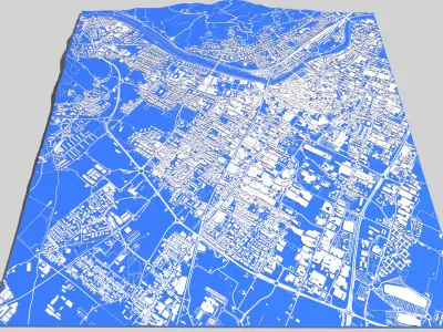 Cityscape Prato Florence Italy 3D model