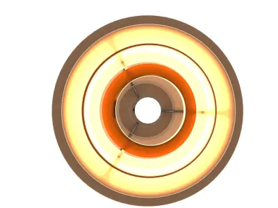 Stilnovo Pendant in Brushed Copper 3D model