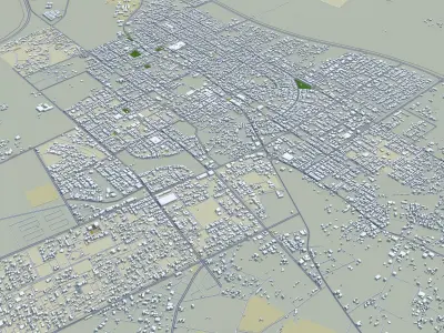 Al Qurayyat Saudi Arabia Low-poly 3D model